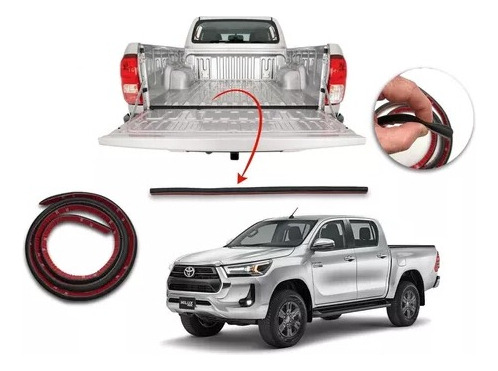 Burlete Caja Portón Kit De Sellado Hilux Toyota 2018 Kenny