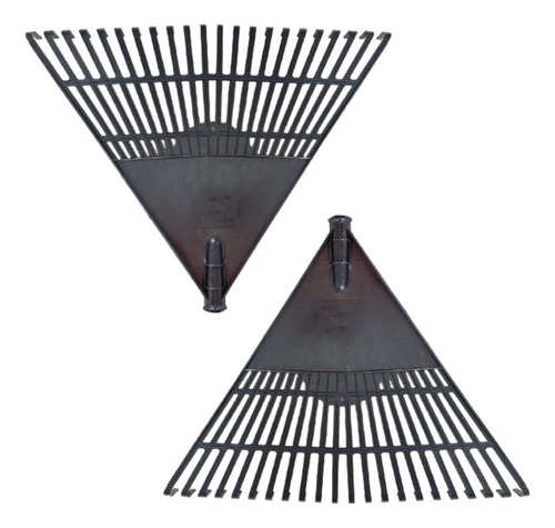 2x Vassouras Plástica 22 Dentes Rastelo Jardinagem Grama Profissional Sem Cabo - Construnova