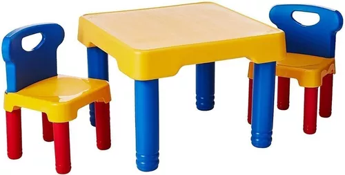 Mesa Infantil de plástico y 2 sillas Monti , Toyz - Shopmami