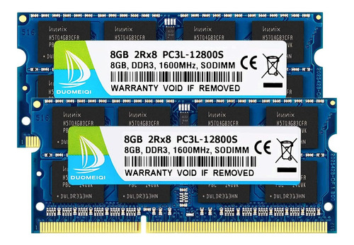Memoria Ram 16gb 2x8gb Ddr3l-1600s Pc3l-12800 Sodimm Laptop 