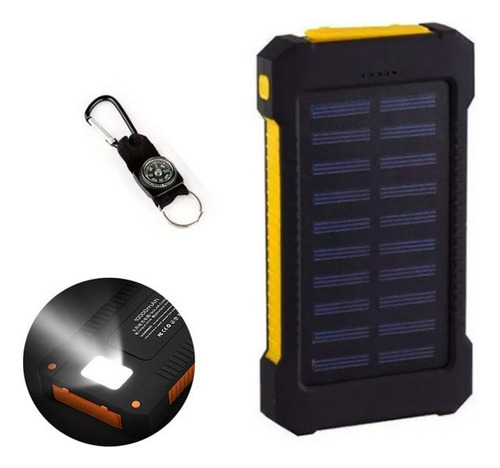 Powerbank Solar Impermeable 20000mah 2 Puertos Usb