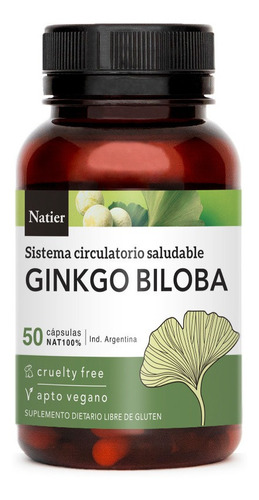 Capsulas De Ginkgo Biloba X 50 Capsulas - Natier