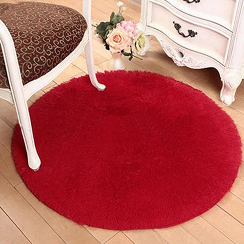 Alfombra Redonda De Felpa, 40 Cm, Suave, Para Baño, Dormitor
