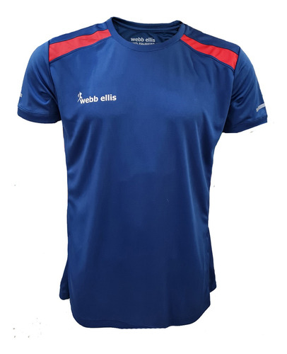 Remera Deportiva India Azul C/rojo - Webb Ellis