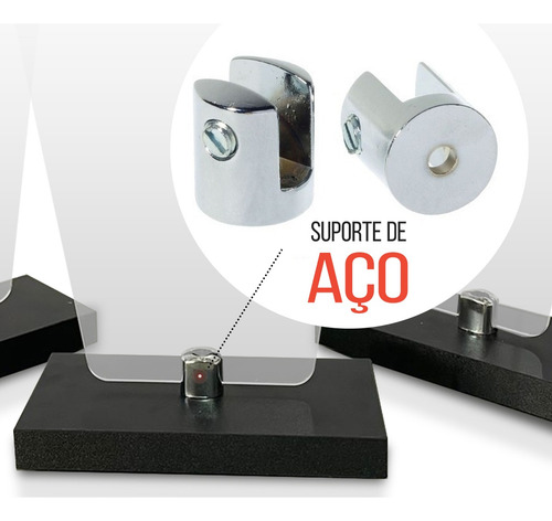 Troféu Acrílico Sem Personalização - Kit 3un