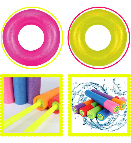 2 Boia Inflável Super Neon P/ Piscina Praia E Brinde