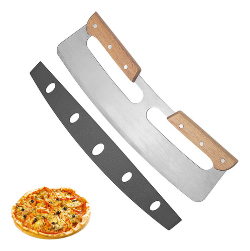 Cortador De Pizza Profesional Con Doble Mango, 35 Cm