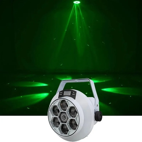 Iluminación 3 En 1 Laser Verde, Led. Dmx Y Audio Rítmica 