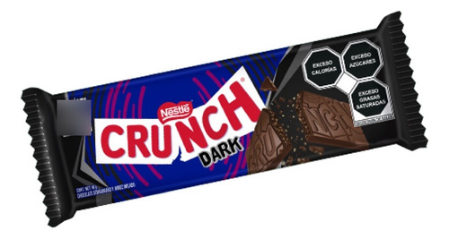 Chocolate Crunch Dark Nestlé 6 Pz Semiamargo Y Arroz Inflado