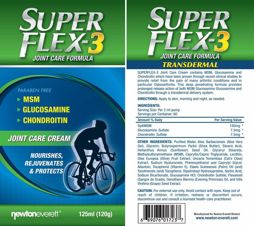 Superflex-3 Creme (resultados Em Poucos Dias) - 125ml