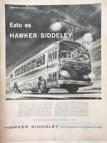 Cartel Retro Camiones Autobuses Hawker Siddeley 1953 780