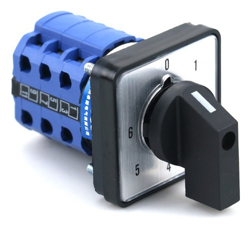 Selector 7 Posiciones 0-6 20amp Uso Industria 12 Terminales
