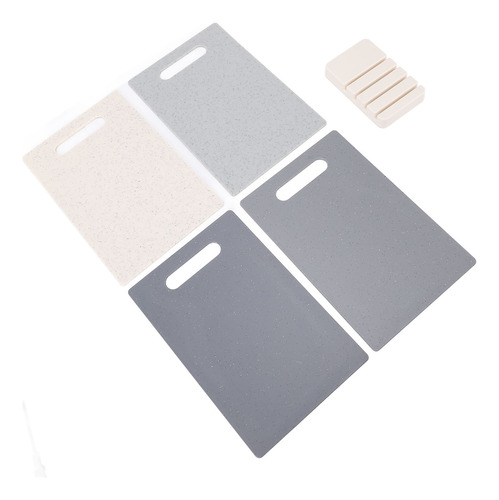 Plastic Cutting Board Set Of 4 Storage Stand