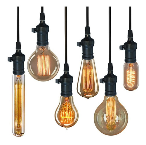 Imagem 6 de 7 de 12x Lâmpada Vintage Retrô - T. Edison - Filamento De Carbono