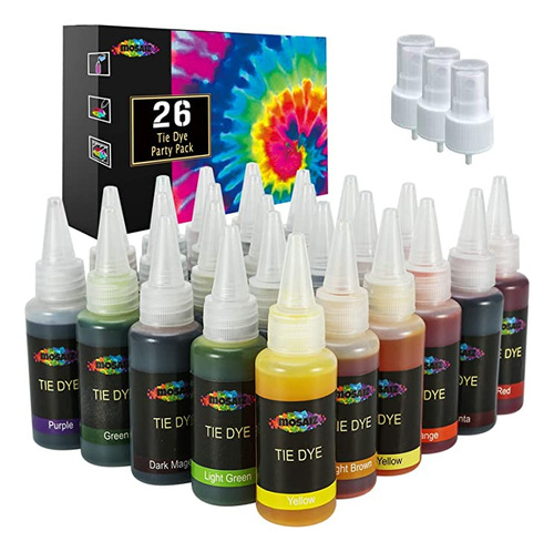 Mosaiz Tie Dye Party Kit De 26 Colores, Spray Tie Dye Para .