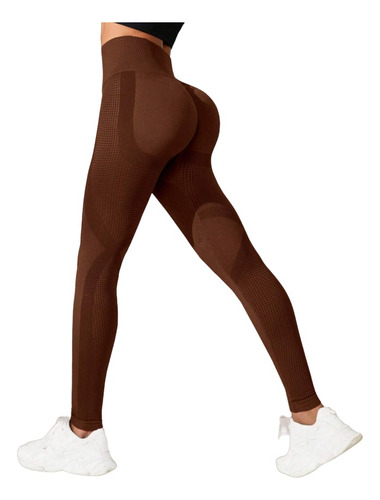 Leggins Deportivo Mujer Levanta Cola Marron Chocolate