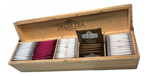 Imagen 1 de 5 de Caja De Madera Delhi Tea X 60 Saquitos - Linea Completa -