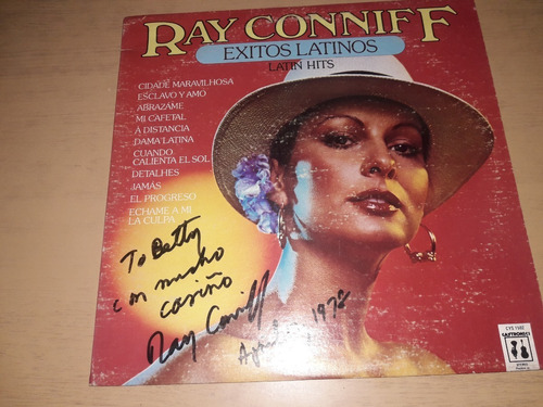 Ray Conniff -vinilo Exitos Latinos -made In Usa-autografiado