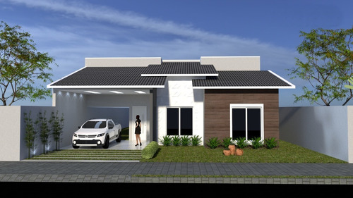 Imagem 1 de 5 de Planta De Casa 3 Quartos - Projeto Arquitetônico Completo