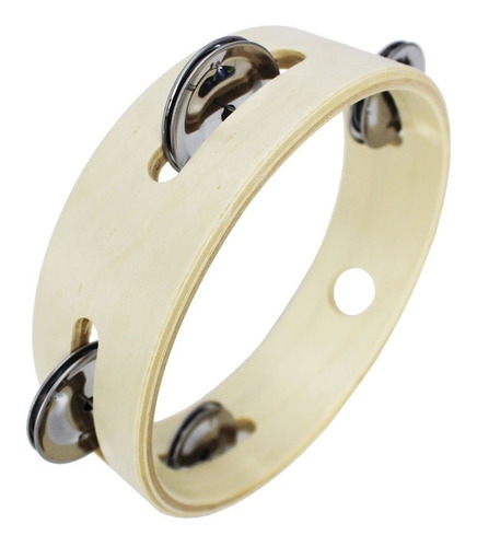 Imagen 3 de 3 de Pandero Sin Parche De 6'' / 15cm Con 4 Sonajas Knight Jb906
