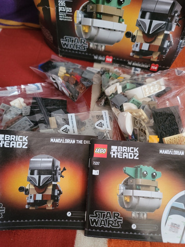 Lego 75317 Brickheadz Mandalorian Y The Child 295 Pzs 295 Mandalorian (Usado)