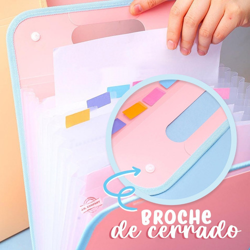 Imagen 5 de 7 de Portafolio Archivero Organizador Carta Oficio Portatil Jx-59