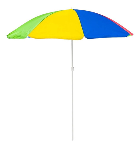 Quitasol Paraguas Sombrilla Colores Filtro Uv40 Plateado Color Multicolor