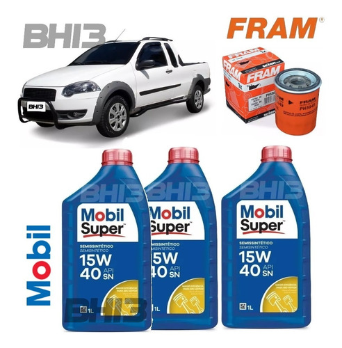 Fram Ph5949 Óleo Mobil 15w40 Fiat Idea Punto Siena Uno Palio