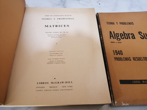Libro. Fundamentos De Matemáticas Superiores. Schaum. +2 (Usado)