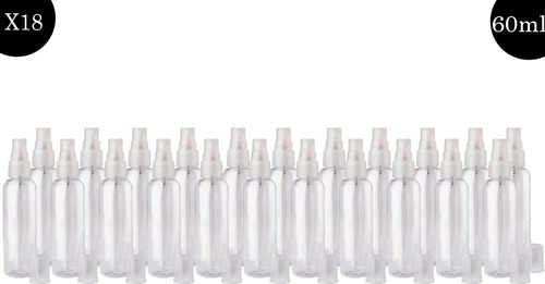 Envase Plastico Pvc 60ml Atomizador Spray X18