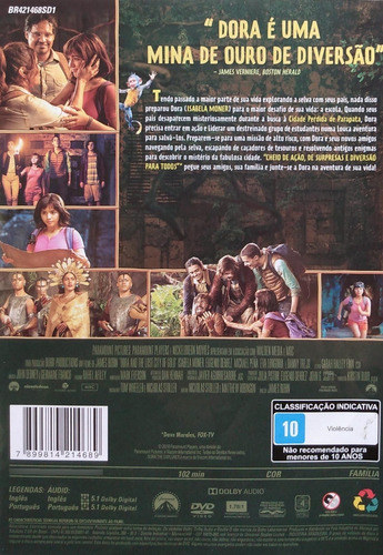 Dora E A Cidade Perdida Dvd Isabela Moner Eva Langoria Peña (Usado)