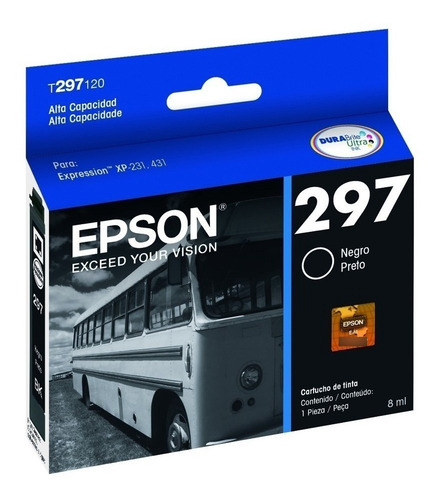 Imagen 2 de 5 de Cartucho Epson 297 Negro Original (t297120-al)