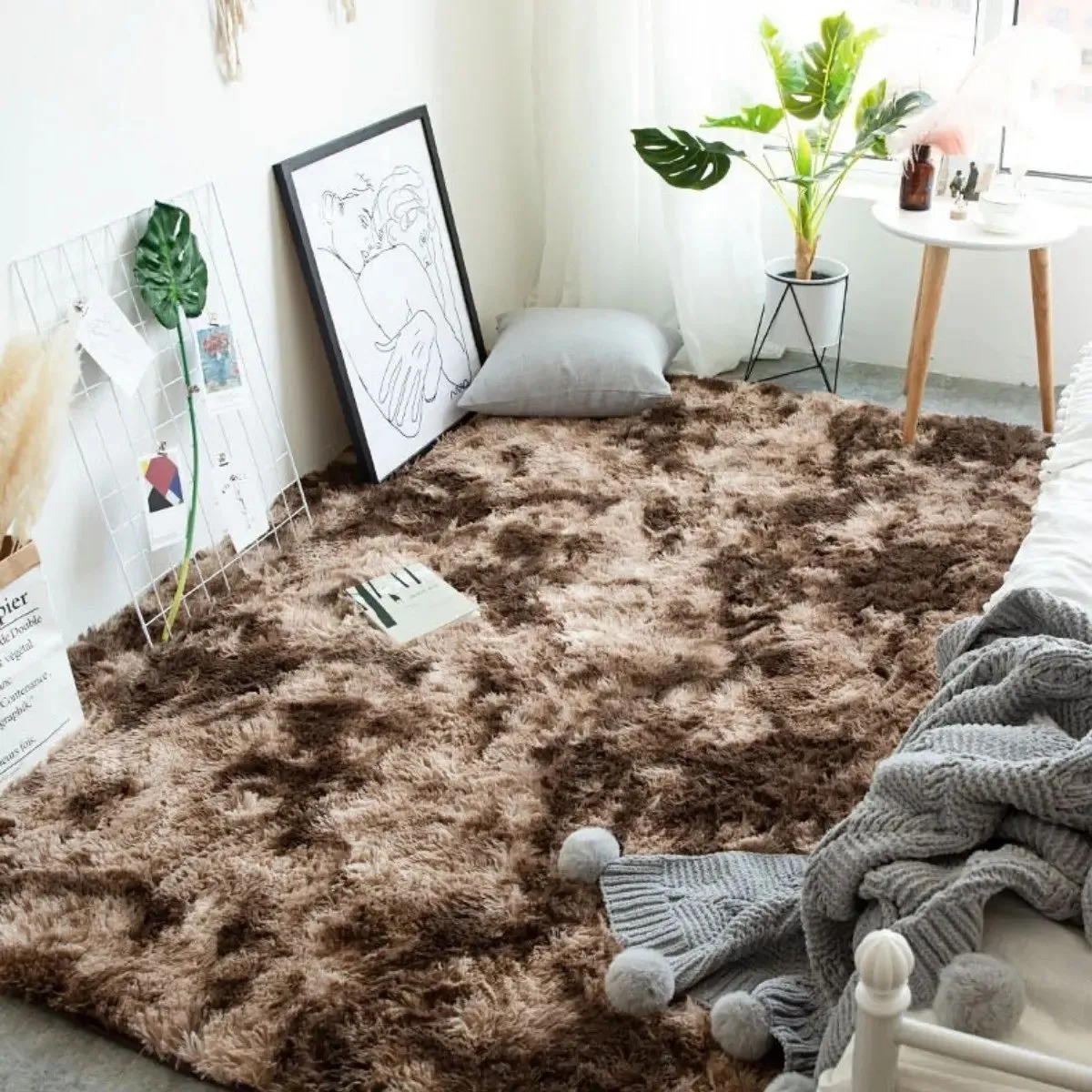 Tapete 2,00x1,50 Peludo Felpudo Sala E Quarto Cores Cor Marrom…