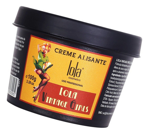 Lola Vintage Girls Mascara Crema Alisante Anti Frizz X 100gr
