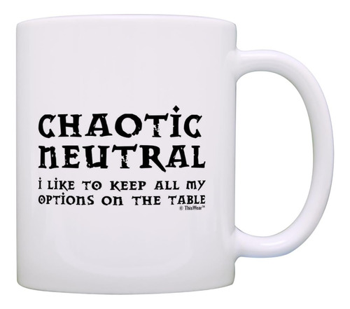 Taza Para Jugadores, Caótica, Neutra, Divertida, Rpg, Rts, P