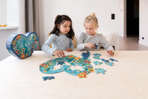 Puzzle 40pcs Con Forma, Pavo Real Scratch Europe