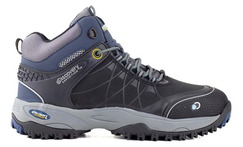 Bota Outdoor Discovery 2080 Negro Azul Gris Originales