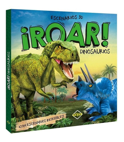 Libro Edición De Lujo Diseño Dinosaurios Con 4 Escenarios 3d