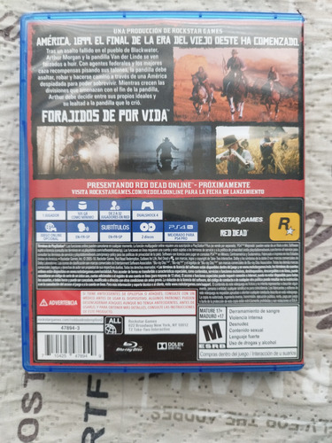 Red Dead Redemption 2 Ps4 Completo, Excelente Estado, Incl (Usado)