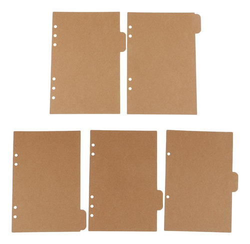 4x 5 Pcs Hojas De Índice De Divisor De Cuaderno Separadores