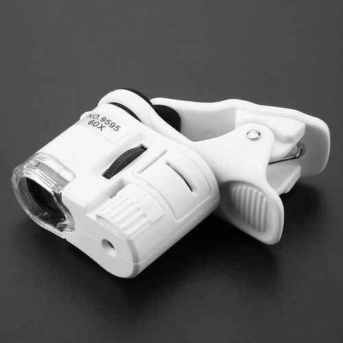 Lupa Microscopio Lente Clip Celular Smartphone 60x 9595 Led
