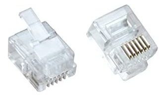 Smiton 100pack Enchufe De Teléfono 6p6c Rj12 Enchufe Modular