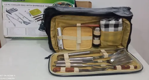 Set Parrillero Con Bolso.
