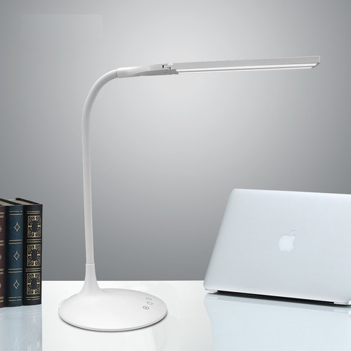 Lampara Velador Led Premium Abbits Plegable Flexible 3 Modos De Luz Fria Calida Natural 280 Lumens Mesa Escritorio Tactil Recargable Usb Temporizador Color Blanco All9030a
