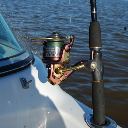 Posa Caña Metalico Para Embutir De Bronce Cromado - Nautica