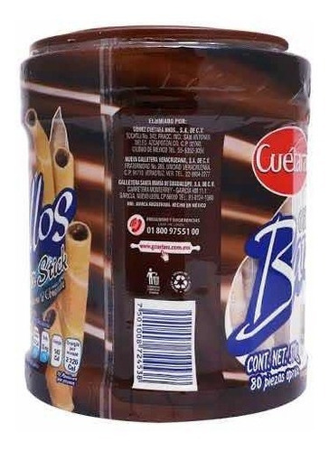 Wafer Stick Cuétara Barquillos Relleno De Chocolate 570g