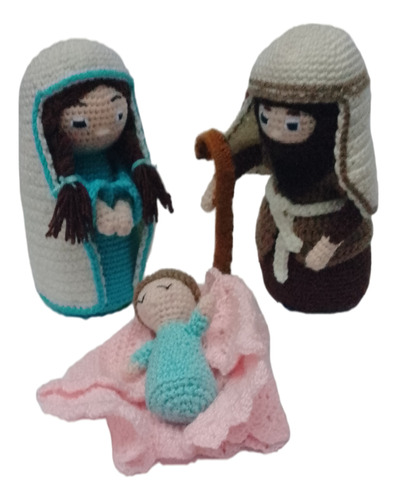 Pesebre Navideño 3 Piezas (sagrada Familia) Amigurumi  