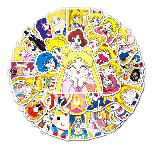 Stickers Autoadhesivo Sailor Moon X 50