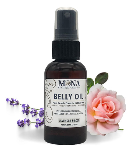 Mona Brands Belly Aceite | Infundido Con Celulas Madre, Cola