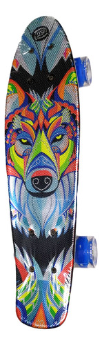 Patineta Cruiser Tipo Penny Tigre Mini Skate Llanta Led